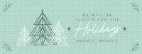 Ornamental Holiday Closing Facebook Cover Image Preview