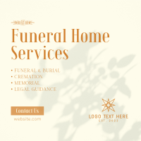 Funeral Service Instagram Post example 1