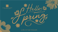 Hello Spring Greeting Facebook Event Cover