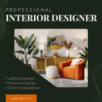 Professional Interior Designer Linkedin Post Design