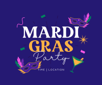 Mardi Gras Party Facebook Post