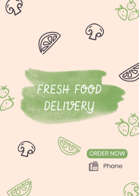 Fresh Vegan Food Delivery Flyer