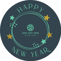 Starry New Year Instagram Profile Picture