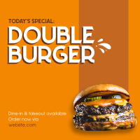 Double Burger Instagram Post Design