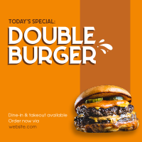 Double Burger Instagram Post