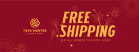 Free Shipping Sparkles Facebook Cover Image Preview