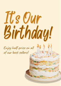 Business Birthday Greeting Flyer