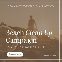 Beach Clean Up Drive Instagram Post