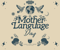 Rustic International Mother Language Day Facebook Post