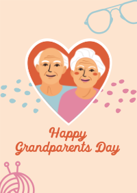 Heart Grandparents Greeting  Poster