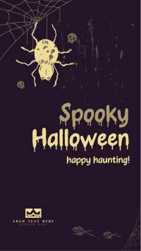 Halloween Spider Greeting Instagram Story Design