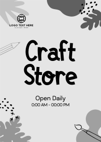 Craft Store Timings Poster