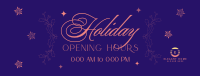 Elegant Holiday Opening Facebook Cover Image Preview