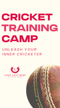 Cricket Training Camp TikTok Video Design