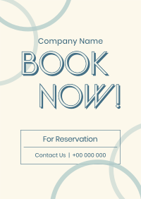 Minimalist Booking Reservation Poster