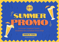 Cafe Summer Promo Postcard