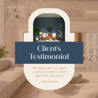 Clean Real Estate Testimonial Linkedin Post