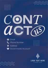 Minimalist Contact Us Poster