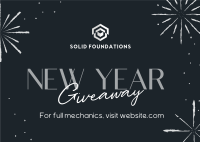 Sophisticated New Year Giveaway Postcard Image Preview