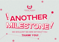 Minimalist Company Milestone Postcard Image Preview