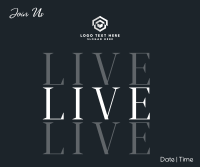 Simple Live Announcement Facebook Post