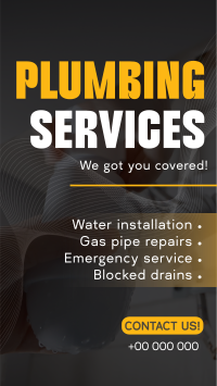 Plumbing Services Instagram Reel Image Preview