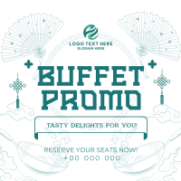 Elegant Oriental Buffet Promo Instagram Post Design
