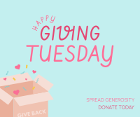 Cute Giving Tuesday Facebook Post Design