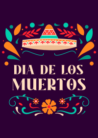 Dia De Muertos Greeting Poster