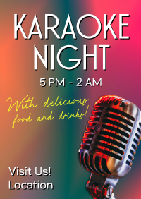 Karaoke Night Bar Poster