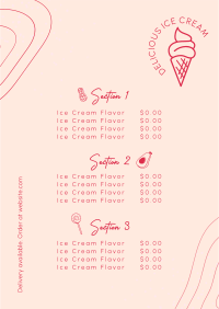 Ice Cream Bar Menu