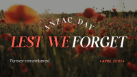 Red Poppy Lest We Forget Video