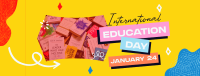 Quirky Cute Education Day Facebook Cover