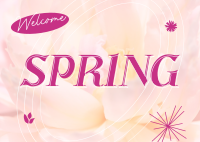 Floral Welcome Spring Postcard