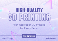 Futuristic 3D Printing Postcard Design