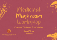 Monoline Mushroom Workshop Postcard Image Preview