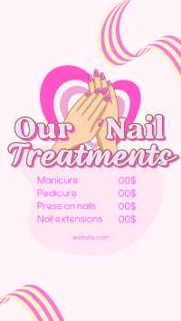 Nail Treatments List Instagram Story