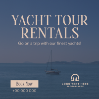 Relaxing Yacht Rentals Instagram Post