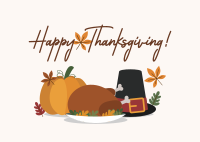 Thanksgiving Dinner Postcard