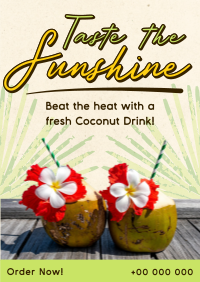 Sunshine Coconut Drink Flyer