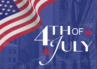 4th of July Flag Postcard