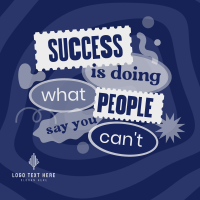 Success all the Way Instagram Post Design