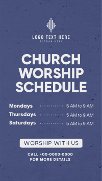 Church Worship Schedule Instagram Reel