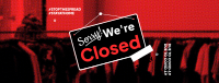 We're Closed Sign Facebook Cover