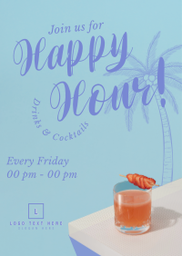 Classy Bar Drinks Poster Design