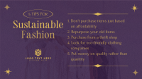 Stylish Chic Sustainable Fashion Tips Animation