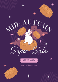 Rabbit on a Mooncake Sale Poster