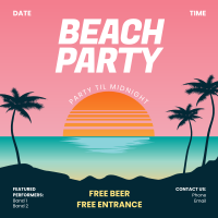 Beach Party Instagram Post Design