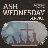 Retro Ash Wednesday Service Instagram Post