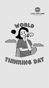 Woman Thinking Day Facebook Story